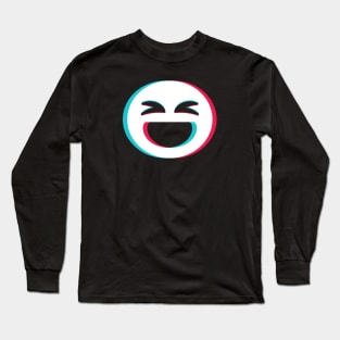 TikTok laugh emoji smiley White Long Sleeve T-Shirt